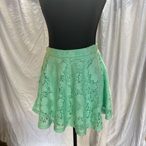 Mint Green Lace Skirt